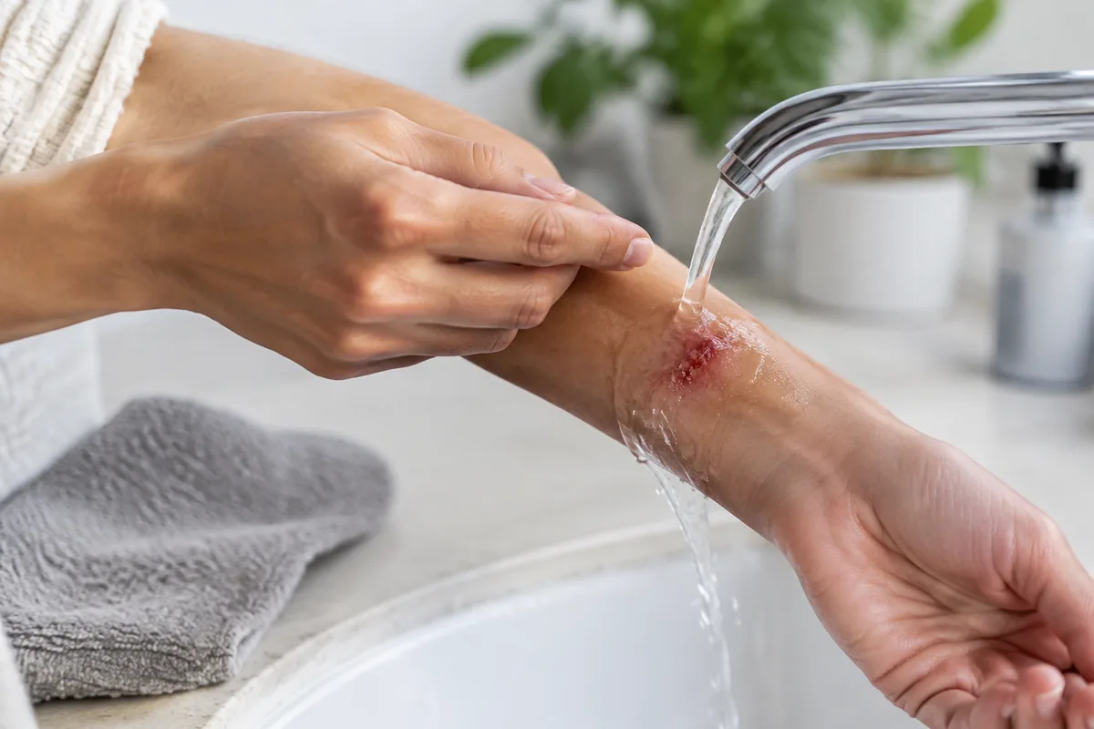 Une plaie superficielle peut-elle être désinfectée à l’eau